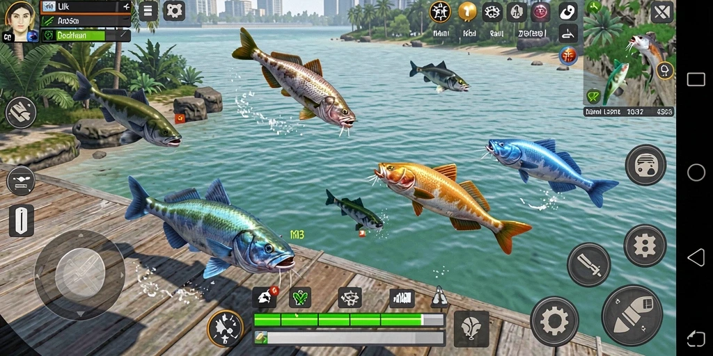 Tampilan gameplay seru dalam ALISANRP dengan aksi Tembak Ikan.