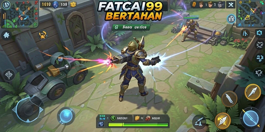 Screenshot gameplay FATCAI99 yang menunjukkan pertempuran SLG yang seru.