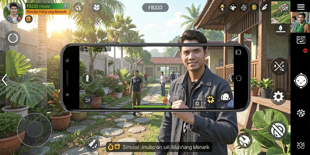Screenshot menunjukkan karakter berinteraksi dalam gameplay yang mendebarkan.