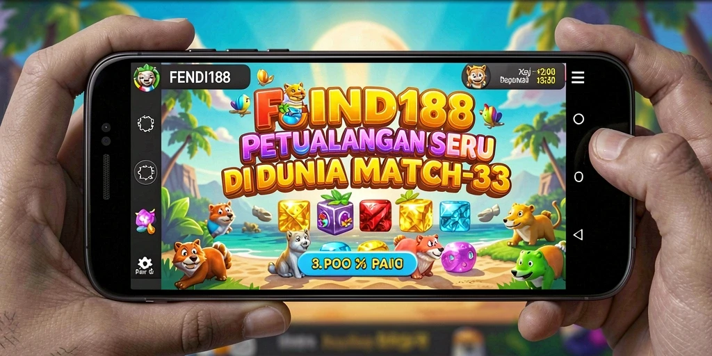 Tampilan gameplay Match-3 yang seru dan menantang di FENDI188.