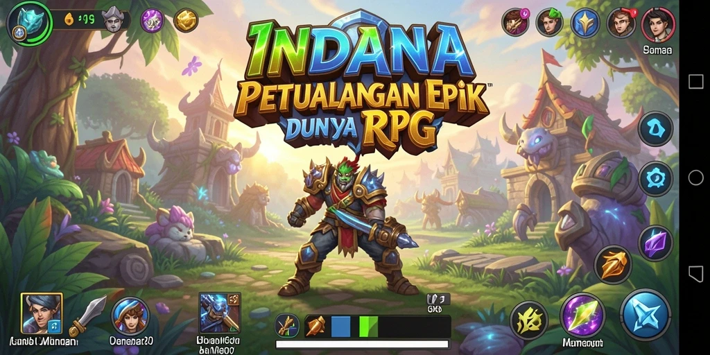 Tampilan gameplay INDAAA penuh aksi dan petualangan RPG.