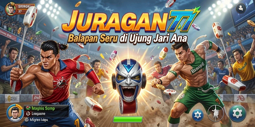 Tampilan gameplay menegangkan dari JURAGAN77 dalam balapan seru.