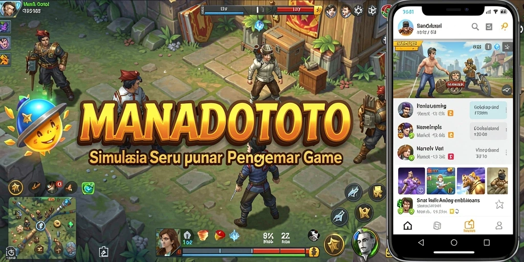 Tangkapan layar gameplay yang menunjukkan elemen simulasi dalam MANADOTOTO.