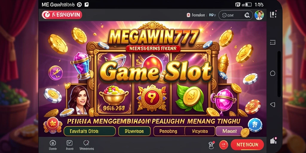 Tampilan gameplay seru dalam MEGAWIN777 dengan berbagai tema slot.