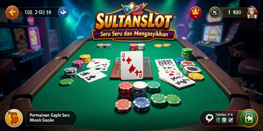 Tampilan permainan Gaple yang seru di SULTANSLOT.