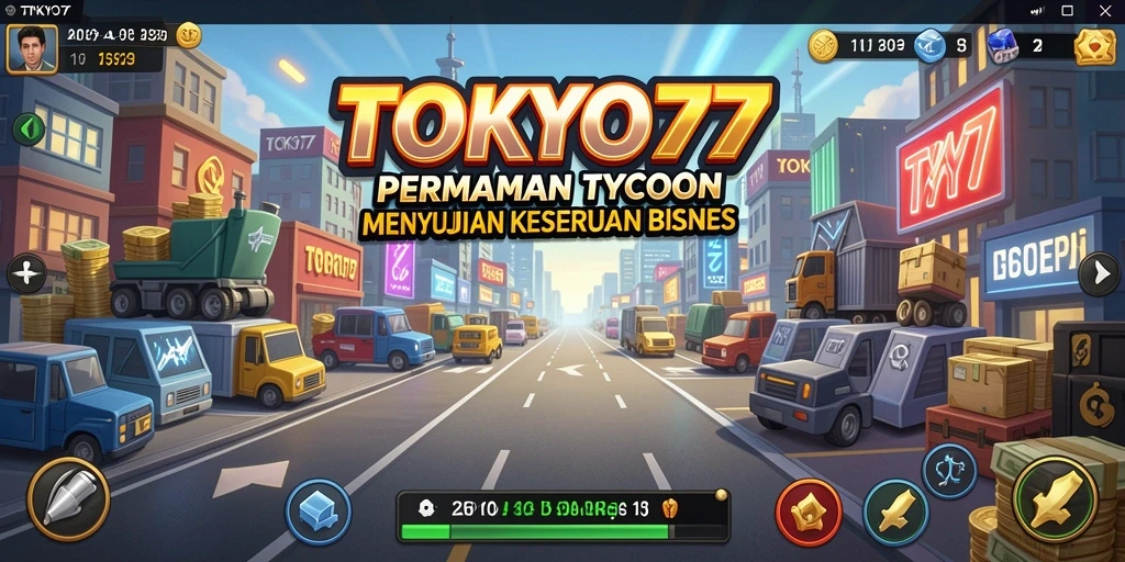 Screenshot utama TOKYO77 menampilkan pengalaman gameplay Tycoon yang mendebarkan.